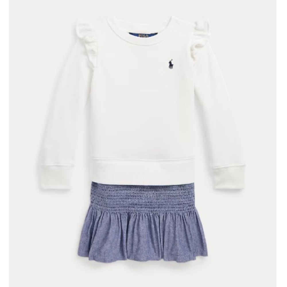 Polo sweatshirt, denim dress size 3T